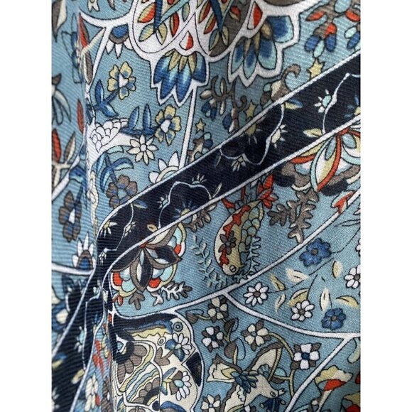 Charming Charlie‎ S, M, L Long Flowy Kimono Blue Floral Paisley Women's NWT - Picture 3 of 7